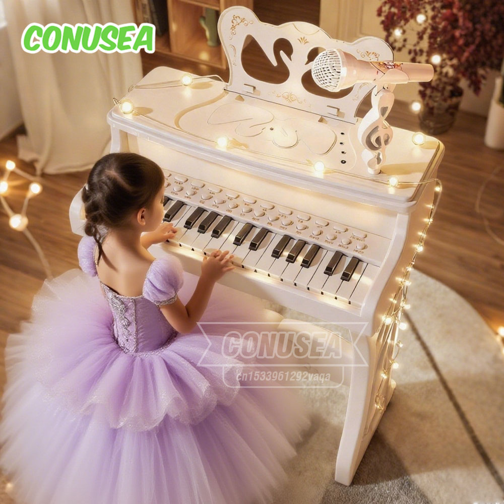 Musical Instruments Names - Baby Electronic Piano with Microphone Educational