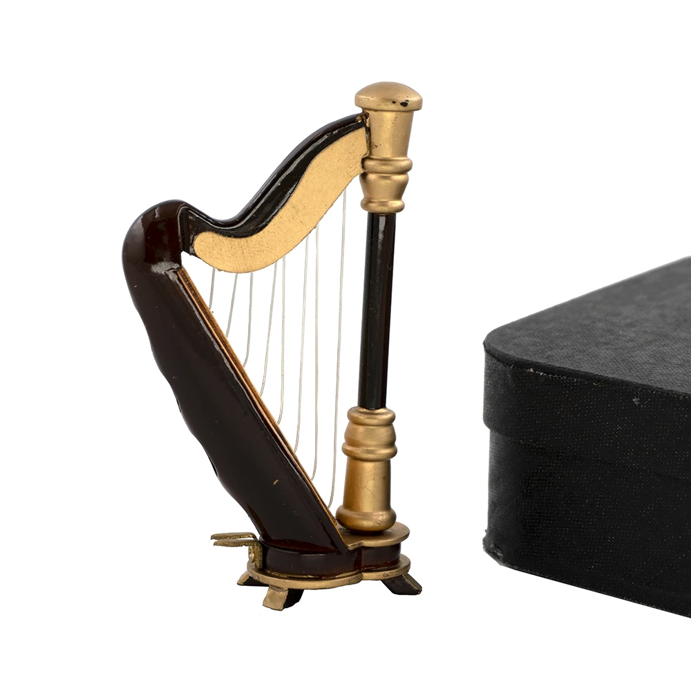 Musical Instrument Harp - Miniature Wooden Harp Model Mini Harfe