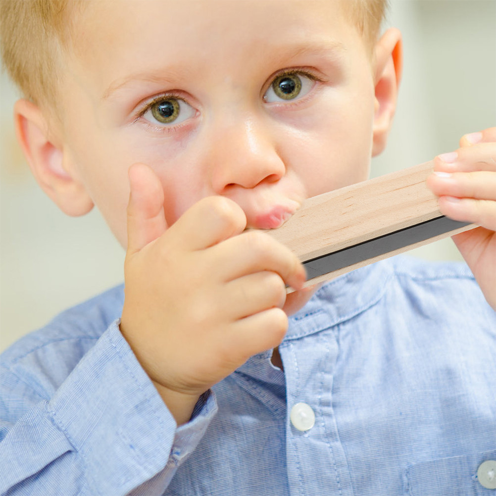 2Pcs Wooden Harmonica Kids Mus - Musical Instrument Diy For Kids 评论和价格