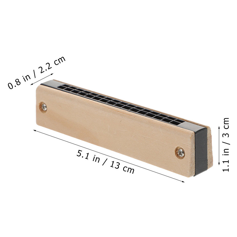 2Pcs Wooden Harmonica Kids Mus - Musical Instrument Diy For Kids 评论和价格