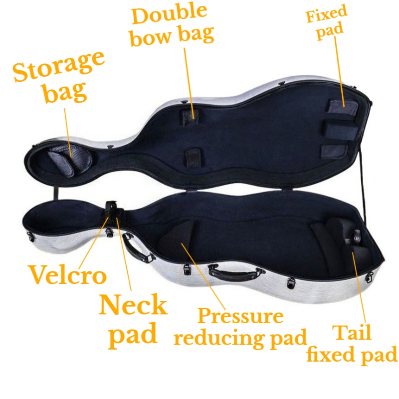 4/4 Carbon Fiber Cello Case Sc - Musical Instrument Sounds 评论和价格