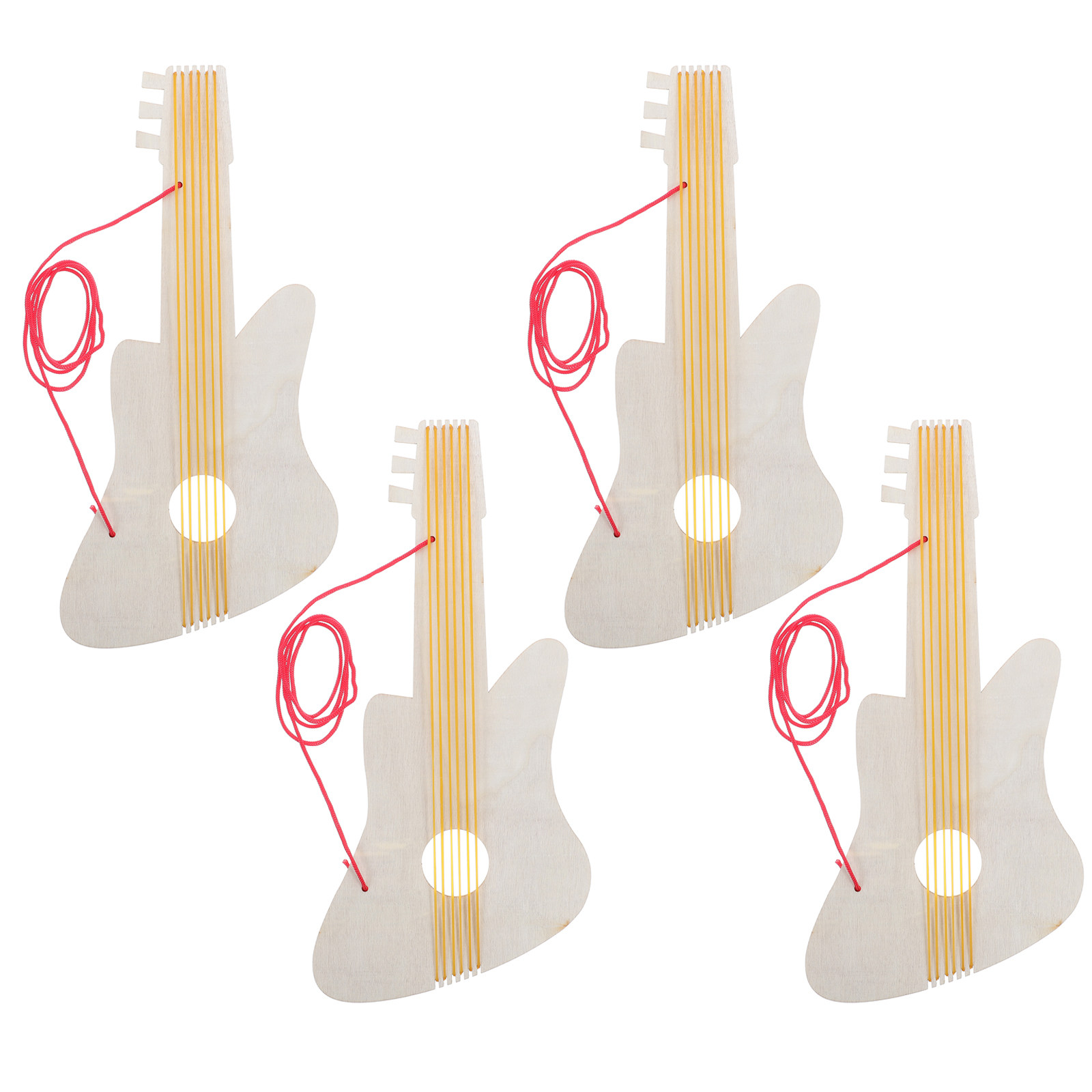 4Sets Wooden Guitar for Kids K - Musical Instrument Diy For Kids 评论和价格