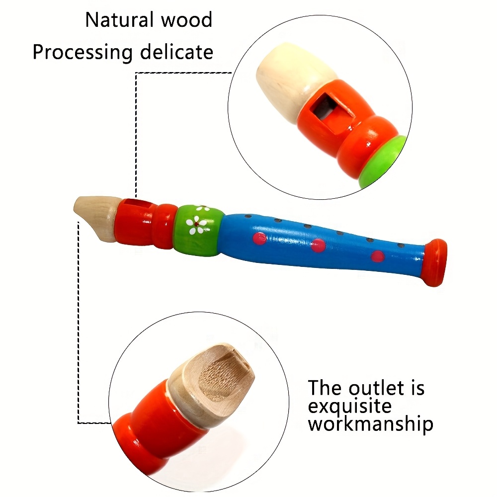 1pc Wooden Flute 6-Hole Colorf - Musical Instrument Piccolo 评论和价格