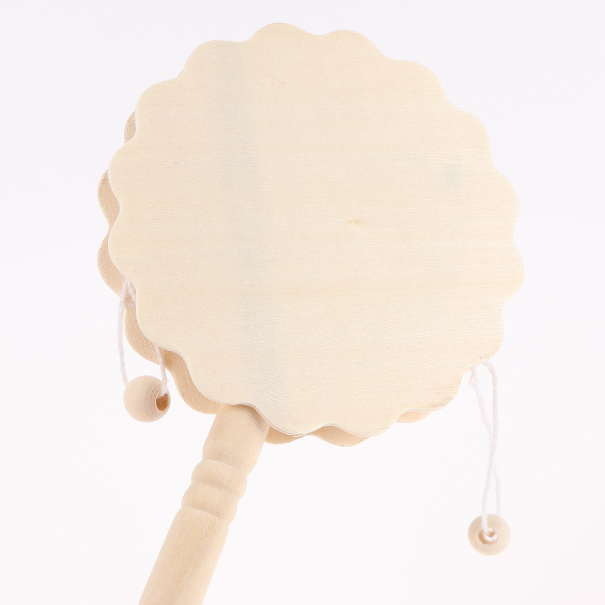 5Pcs A Drum Shaped Rattle Wood - Musical Instrument Diy For Kids 评论和价格