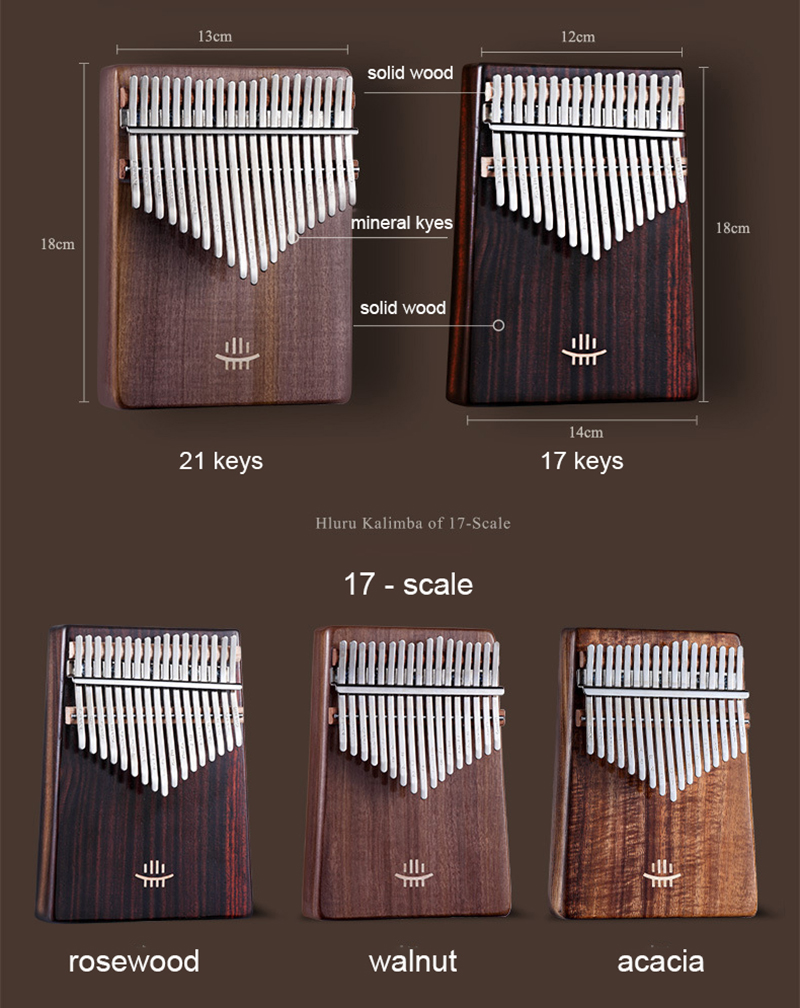 Hluru Kalimba 17 Keys with Hol - Musical Instrument Sounds 评论和价格