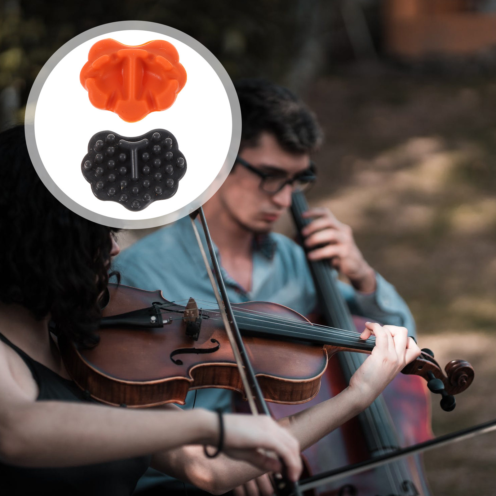 2Pcs Erhu Mute Composite Nano  - Musical Instrument Sounds 评论和价格