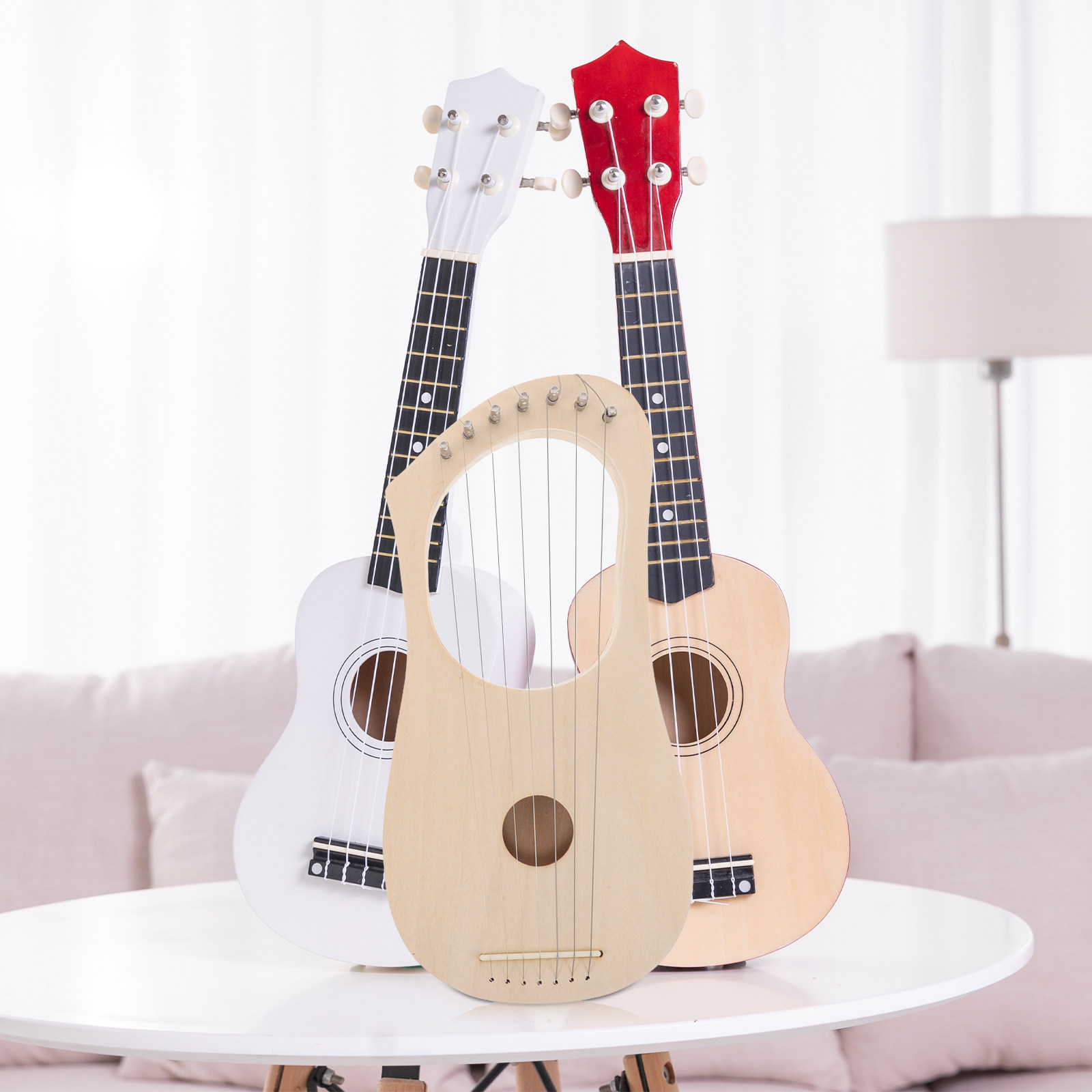 1Set DIY Wooden Lyre Harp Kit  - Musical Instrument Diy For Kids 评论和价格