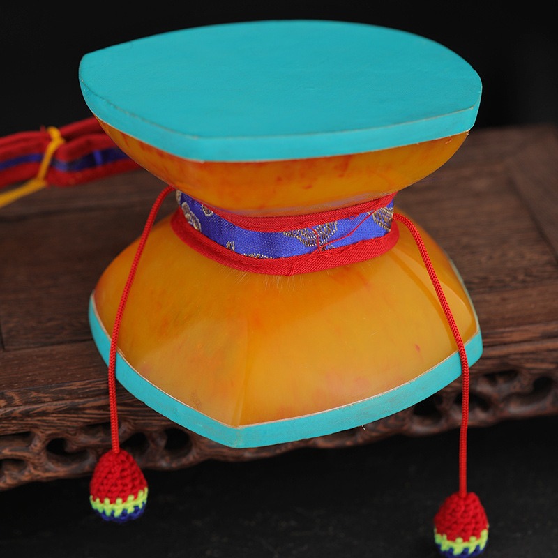 12CM Nepalese Hand Drums With  - Musical Instrument Tambourine 评论和价格