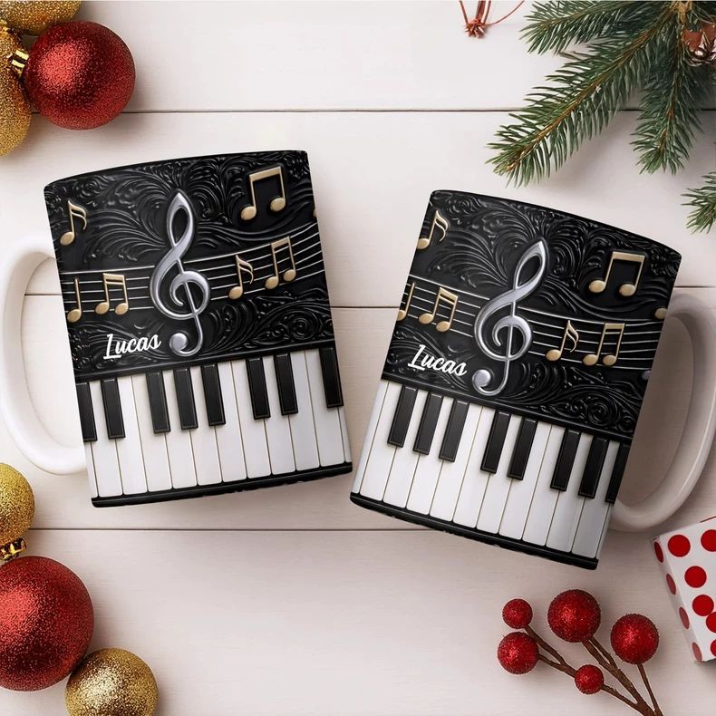 Personality Piano Ceramic Mug  - Musical Instrument And Names 评论和价格