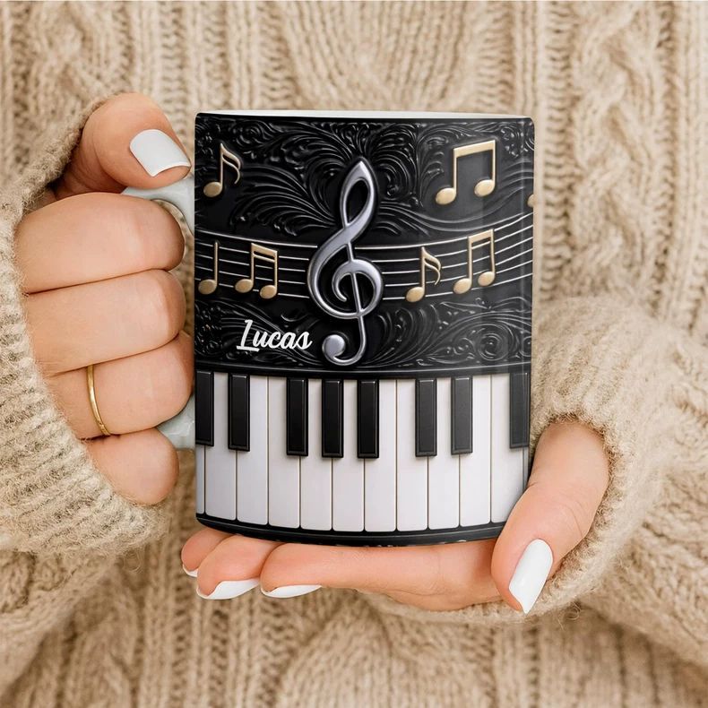 Personality Piano Ceramic Mug  - Musical Instrument And Names 评论和价格