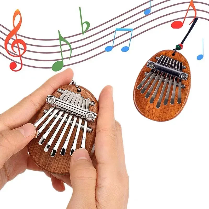 1Pcs Wood Mini Thumb Piano Mus - Musical Instrument Sounds 评论和价格