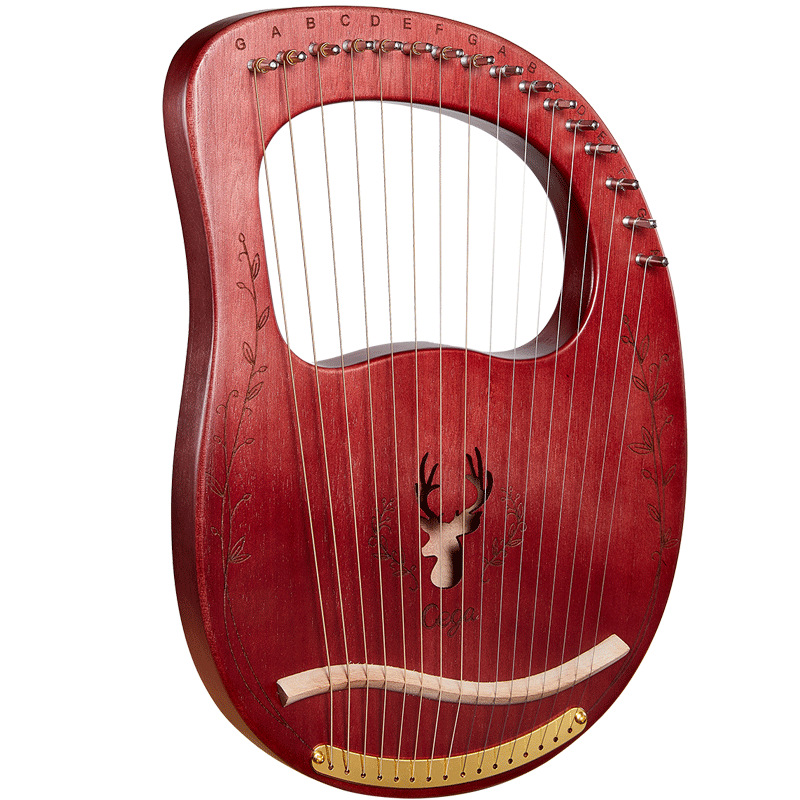 16 Strings Lyre Harp Mahogany  - Musical Instrument Harp 评论和价格