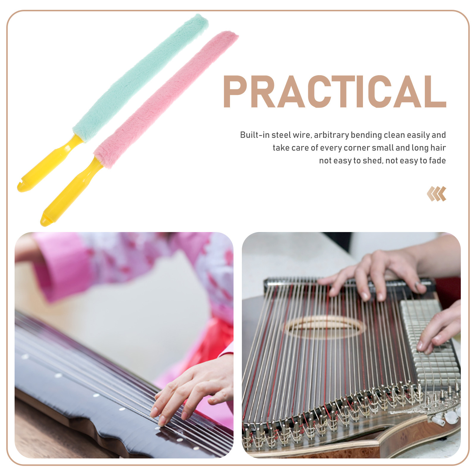 2Pcs Guzheng Cleaning Tools Pr - Musical Instrument Guzheng 评论和价格