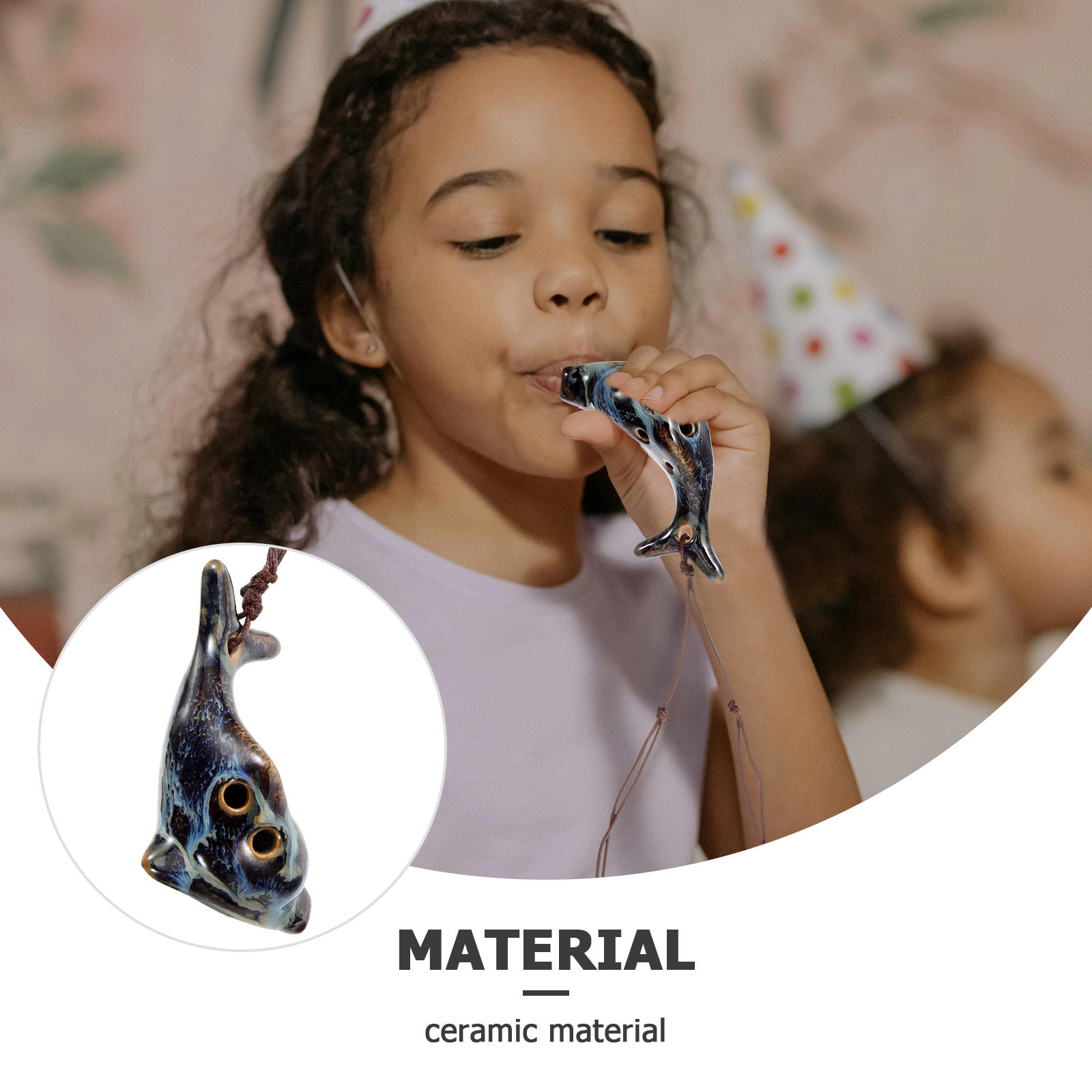 6 Holes Portable Ceramic Ocari - Musical Instrument Easy To Learn For Adults 评论和价格
