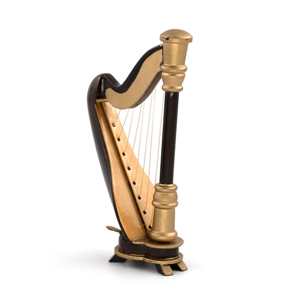 Miniature Wooden Harp Model Mi - Musical Instrument Harp 评论和价格