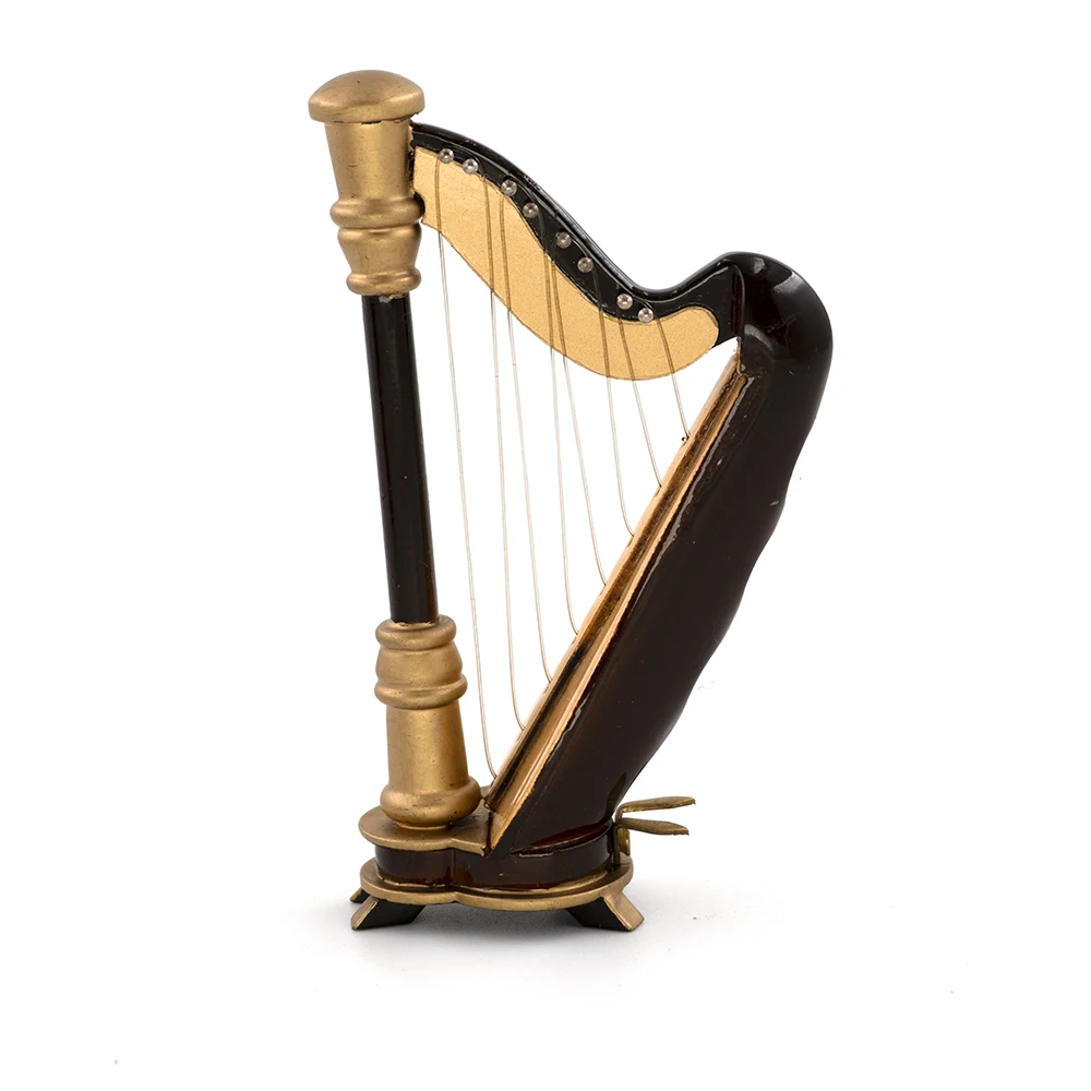 Miniature Wooden Harp Model Mi - Musical Instrument Harp 评论和价格