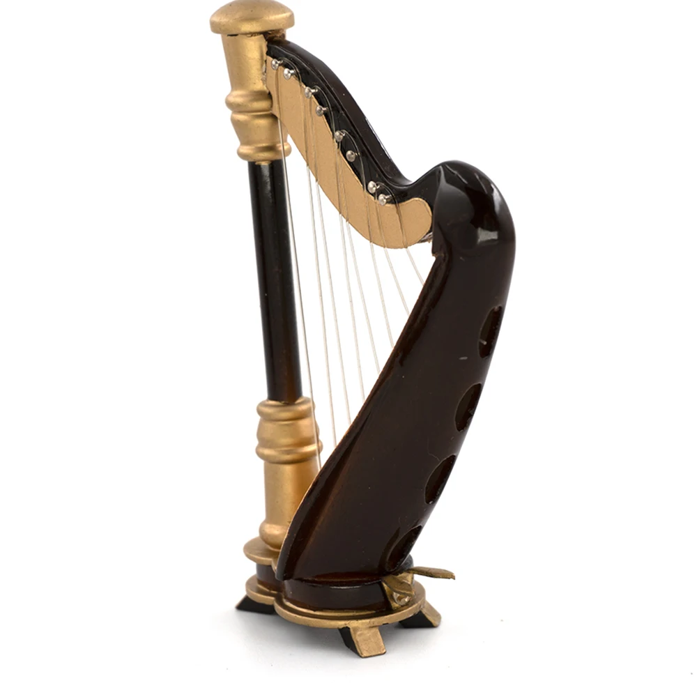 Miniature Wooden Harp Model Mi - Musical Instrument Harp 评论和价格
