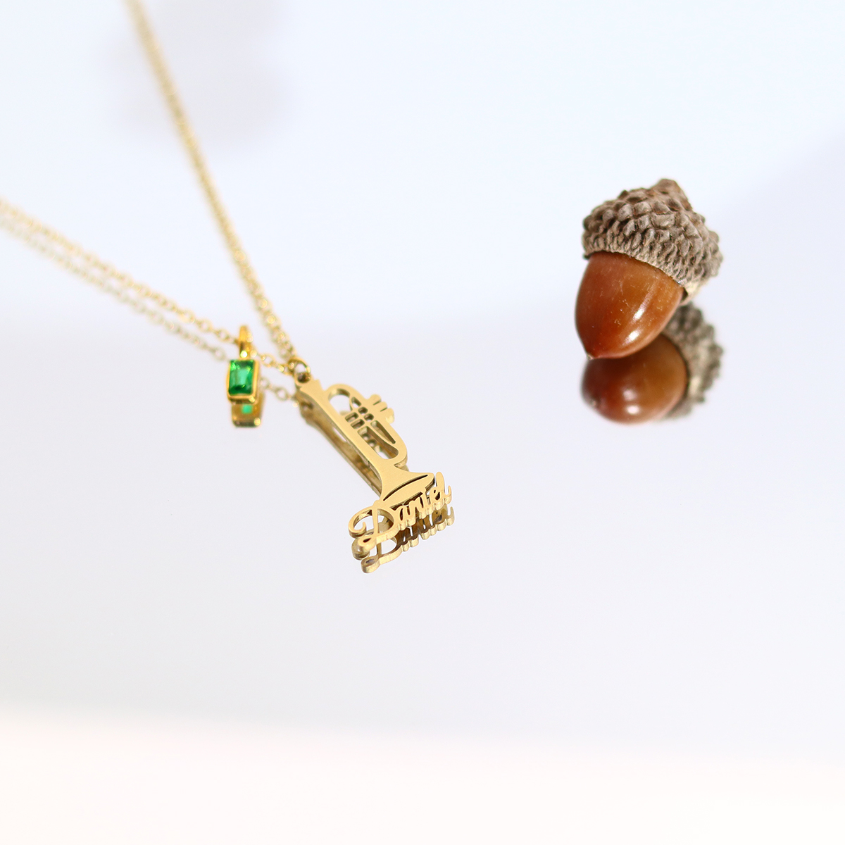 Custom Name Trumpet Necklace S - Musical Instrument And Names 评论和价格